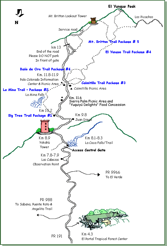 El Yunque National Forest Map
