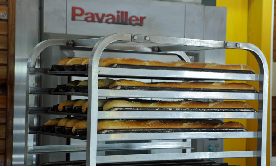 Baguettes fresh from the oven