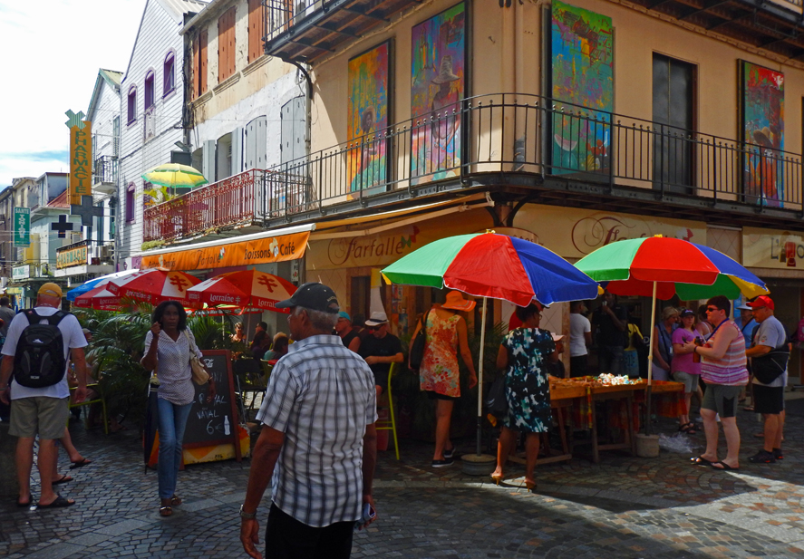 Alfresco cafe in Fort de France, Martinique